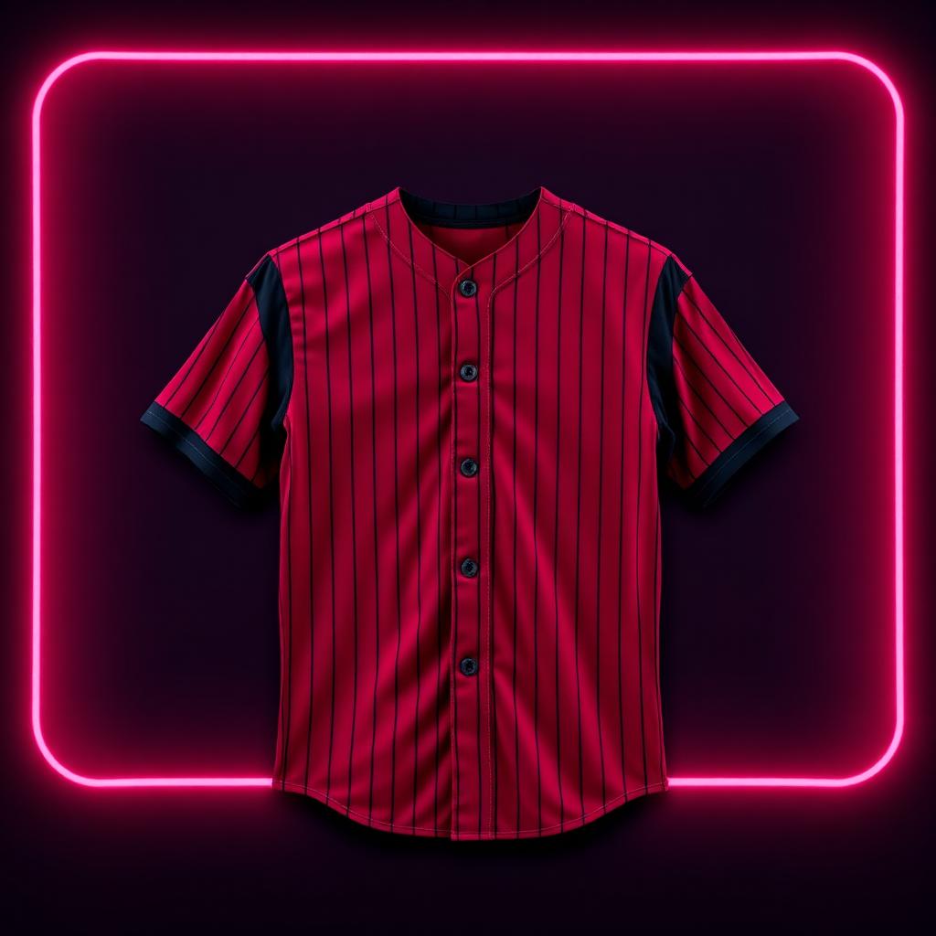 Chicago Red Pinstripe Baseball Jersey